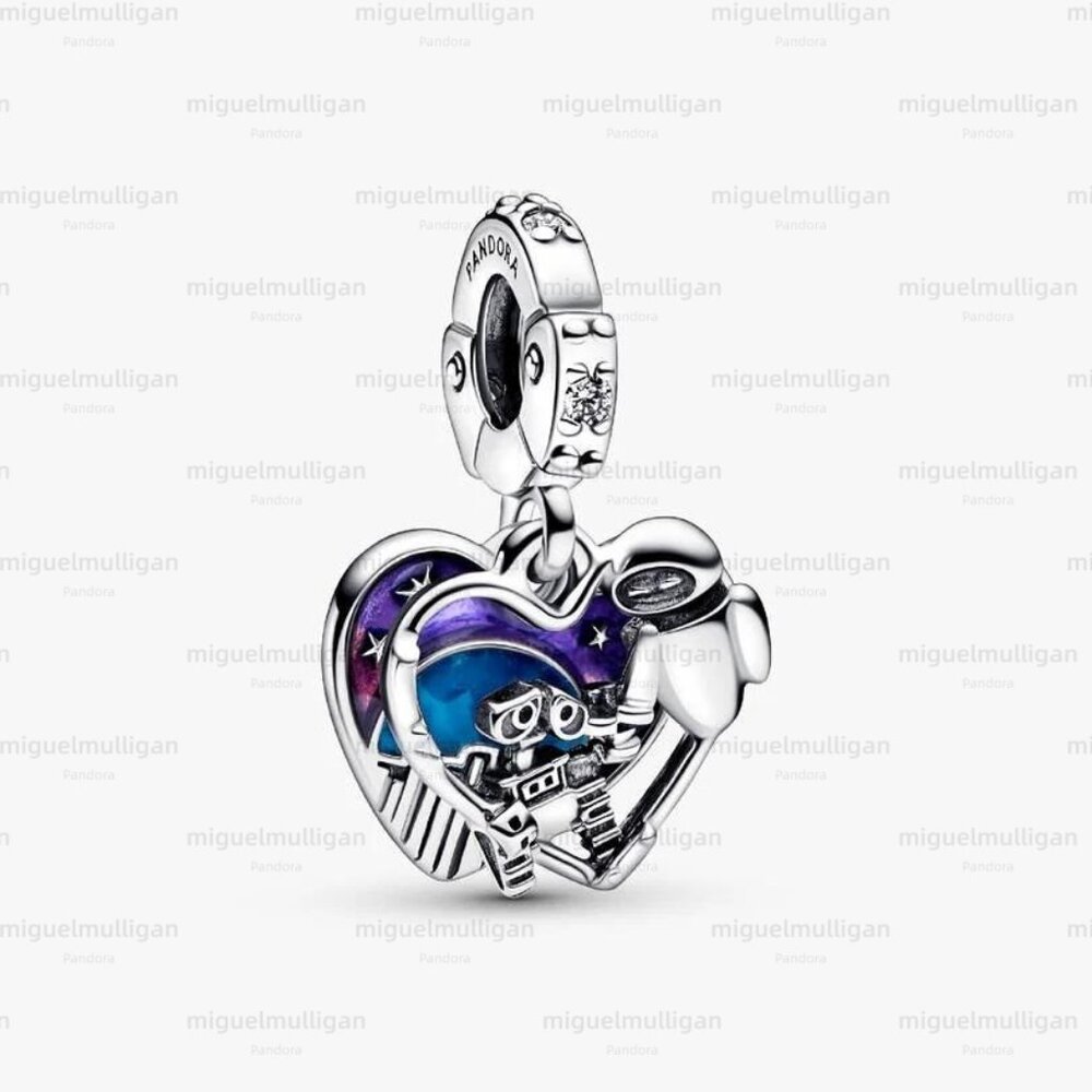 Pandora Disney Pixar Wall-E & Eve Glow-in-the-dark Dangle Charm